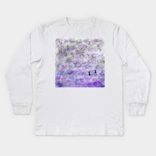 Wall of purple bubbles Kids Long Sleeve T-Shirt